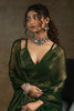 Captivating Green Chiffon Pre-Stitched Saree With Blouse