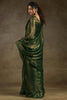 Captivating Green Chiffon Pre-Stitched Saree With Blouse