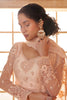 Gorgeous Peach Thread Embroidery Work Net Wedding Wear Lehenga Choli