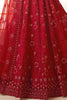 Captivating Red Embroidery Work Net Reception Wear Lehenga Choli