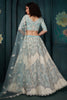 Stunning Firozi Sequins Georgette Designer Lehenga Choli