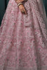 Alluring Pink Embroidered Net Engagement Wear Lehenga Choli