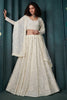 Charming Off-White Embroidered Georgette Wedding Wear Lehenga Choli