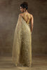 Magnetic Mustard Yellow Zari Weaving Organza Pre-Stitched Saree