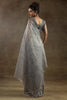 Fantastical Grey Zari Weaving Organza Party Wear Pre-Stitched Saree