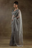 Fantastical Grey Zari Weaving Organza Party Wear Pre-Stitched Saree