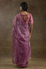 Alluring Purple Zari Weaving Organza Function Wear Pre-Stitched Saree