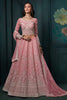 Fascinating Baby Pink Sequins Georgette Bridesmaid Lehenga Choli 