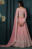 Fascinating Baby Pink Sequins Georgette Bridesmaid Lehenga Choli 