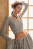 Alluring Grey Thread Embroidery Work Net Event Wear Lehenga Choli