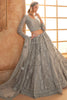 Alluring Grey Thread Embroidery Work Net Event Wear Lehenga Choli