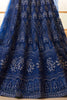 Enchanting Navy Blue Embroidered Net Reception Wear Lehenga Choli