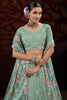 Gorgeous Green Sequins Net Wedding Wear Lehenga Choli With Dupatta