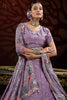 Dazzling Lilac Embroidered Net Bridesmaid Lehenga Choli With Dupatta