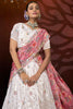 Amazing Off-White Embroidered Net Reception Wear Lehenga Choli