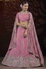 Astonishing Pink Sequins Net Wedding Wear Lehenga Choli 