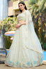 Stunning White Thread Embroidery Organza Bridesmaid Lehenga Choli