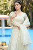 Stunning White Thread Embroidery Organza Bridesmaid Lehenga Choli