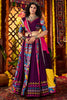 Splendid Purple Multi-Thread Cotton Navratri Lehenga Choli With Dupatta