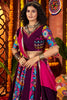 Splendid Purple Multi-Thread Cotton Navratri Lehenga Choli With Dupatta