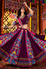 Splendid Purple Multi-Thread Cotton Navratri Lehenga Choli With Dupatta