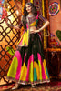Classic Black Digital Printed Silk Navratri Special Lehenga Choli With Dupatta