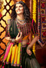 Classic Black Digital Printed Silk Navratri Special Lehenga Choli With Dupatta