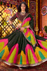 Classic Black Digital Printed Silk Navratri Special Lehenga Choli With Dupatta