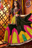 Classic Black Digital Printed Silk Navratri Special Lehenga Choli With Dupatta