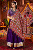 Captivating Purple Silk Traditional Navratri Lehenga With Thread Embroidered Choli