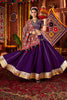 Captivating Purple Silk Traditional Navratri Lehenga With Thread Embroidered Choli