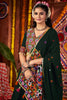 Tantalizing Green Embroidered Cotton Navratri Lehenga Choli With Dupatta