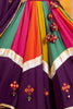 Bewitching Purple Mirror Work Cotton Navratri Lehenga Choli With Dupatta