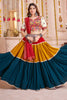 Stunning Multi-Color Cotton Navratri Special Lehenga Choli With Printed Dupatta