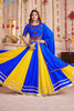 Attractive Royal Blue Cotton Lace Work Traditional Lehenga Choli With Dupatta