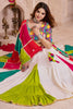 Tantalizing Multi-Color Cotton Navratri Lehenga Thread Work Choli