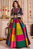Stylish Black Cotton Navratri Wear Lehenga Choli With Thread Work Jacket