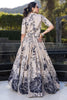 Incredible Cream Floral Printed Tussar Silk Crop Top Lehenga With Jacket