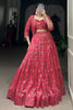 Cherished Pink Floral Print Tussar Silk Party Wear Lehenga Choli