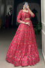 Cherished Pink Floral Print Tussar Silk Party Wear Lehenga Choli