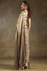 Ravishing Golden Zarkan Work Satin Party Wear Saree With Blouse