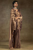 Surprising Rose Gold Sequins Satin Party Wear Saree With Blouse