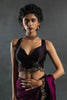 Wonderful Wine Diamond Work Satin Party Wear Saree With Blouse