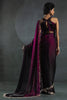 Wonderful Wine Diamond Work Satin Party Wear Saree With Blouse