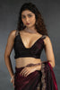 Magnificent Maroon Zarkan Work Satin Party Wear Saree With Blouse