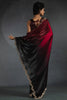 Winsome Red Diamond Work Satin Wedding Wear Saree With Blouse