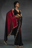 Winsome Red Diamond Work Satin Wedding Wear Saree With Blouse