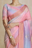 Delightful Pink Digital Printed Silk Festival Wear Saree With Blouse