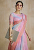 Delightful Pink Digital Printed Silk Festival Wear Saree With Blouse