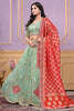 Delightful Pista Green Embroidered Viscose Lehenga Choli With Dupatta
